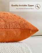 TOPWAVE 2 Pack Fall Throw Pillow Covers, Maple Leaf, Orange 24x24 - Image 3