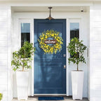 24'' Sunflower Wreaths for Front Door, Welcome Front Door Wreath Summer - Image 2