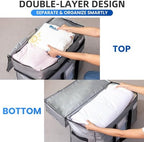 TAILI 2 Tier Moving Bags,4 Pack Silver Storage Bags with Visible Window - Image 6