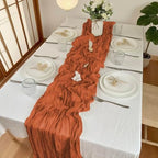 16 Pack Cheesecloth Table Runners 20" x 120", Boho Gauze Table Decor for Wedding, Bridal Shower, Birthday Party, Long Romantic Runner(Terracotta) - Image 4