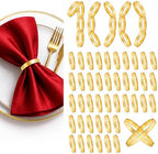 100 Pcs Gold Napkin Rings Bulk, Metal Napkin Ring Holders for Wedding Party by Unknown