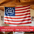Made in USA 250th Anniversary American Flag 3x5 Ft,1776-2026 American Flags for Outside,Heavy Duty Nylon USA 250 Years Flag,Durable Flags for High Wind,Fade Resistant and aterproof,Embroidered Stars - Image 6