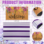 Tinideya 2 23.6 X 35.4 Inches Purple Flowers Purple and White - Image 2