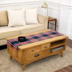 Solino Home 100% Pure Linen Table Runner Black, Stewart Plaid 14 x 48 in by SolinoHome