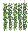 mizii 5 Packs 390" Artificial Vines Ficus Garland Fake Vine Silk Green Leaves Faux Plants Greenery Decoration for Bedroom Room Wall Party Table Centerpieces Wedding Arch Decor by Mizii