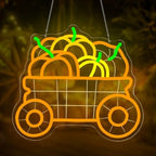 Thanksgiving Harvest Pumpkin Wagon Neon Sign for wall decor Fall LED Light - Image 7