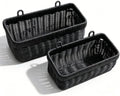 Wicker-Style Hanging Baskets, Plastic Basket for Kitchen Fruit Vegetable Organizing by Nicestand