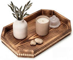 EOSAHR Pine Wood Decorative Tray: Serving Tray for Room Decor, VintageBrown by EOSAHR