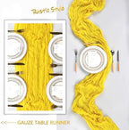 12 Pack 35 x 120 Inch Lemon Yellow Table Runner Cheesecloth - Image 6