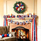 26 Inch Patriotic-Themed Wreath for Front Door Outdoor - Image 5
