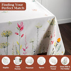 Maison d' Hermine Table Cloth Rectangle Table Reusable 100% Cotton 70"x140" - Image 4