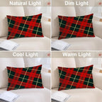 Batmerry Plaid Red Black Pillowcases, Retro Green Red Scottish Plaid Tartan Pattern Decorative Bed Pillow Cover with Hidden Zipper Soft Blended for Hair and Skin 20X26 in - Image 5