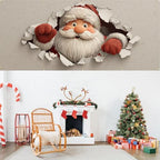 Santa Garage Door Banner 16x7 Ft - Breaking Through Paper Effect for Double Car Garage Fun Holiday Decor - Image 7