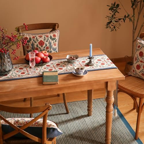 Patdrea Designer French Elegant Linen Table Runner,12"X71"-Puno B - Image 3