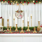 Candeldo Gold Candle Holders Set of 10, Table Centerpiece, Wedding Decor - Image 7