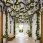 Enchanted Jungle Theme Decoration Set Artificial Purple Wisteria Vines - Image 6