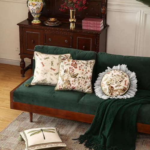 ISAENNE Designer French Velvet Throw Pillow Covers,Set of 4-Grace ABCD - Image 6