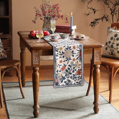 Patdrea Designer Vintage French Linen Table Runner,12"X71"-Ivar A - Image 3