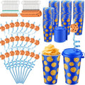 24 Set Monster Party Supplies 16oz Cartoon Blue Monster Themed by Acellegic