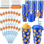 24 Set Monster Party Supplies 16oz Cartoon Blue Monster Themed by Acellegic