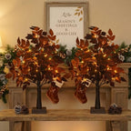 2.2 Ft 24 LED Lighted Trees for Indoor Decor Light Up Tree with Leaf Purple - Image 2