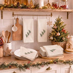 6 Pcs Coquette Merry Christmas Cloth Napkins Xmas Linen Dinner Napkins - Image 5