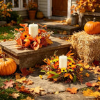 6 PCS Mini Fall Candle Ring Small Autumn Candle Holder Rings for Table - Image 6