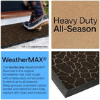 GORILLA GRIP WeatherMAX Door Mat, Indoor Outdoor, 47x35, Dark Brown Pebble - Image 4