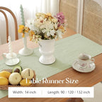 100% Pure French Linen Table Runner (SAGE,14x132 Inch) - Image 5