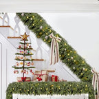 2PCS 6FT Cedar Christmas Garland with Light, Extra Full Artificial Cedar Garland with 840 Tips, LED Lights with 8 Modes, Holiday Greenery Garland for Mantel, Staircase, Doorway Christmas Decor - Image 4