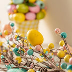 Glitzhome 6ft Easter Garland Decorations Egg & Berries Garland for Easter Spring Party Holiday Fireplace Mantel Front Door Table Decor - Image 4