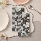 100% Cotton Printed Cloth Napkins Set of 6, 18x18 Inch Reusable Dinner Napkins, Soft Washable Floral Table Napkins for Dining, Parties & Hosting - Lotus Vine by Unknown