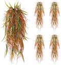 dallisten 4Pcs Autumn Fake Hanging Fern Plants for Outdoors, UV Resistant Artificial Ferns Fall Vines Faux Trailing Plants for Indoor Wall Porch Home Thanksgiving Halloween Decor(YellowGreen Leaves) by dallisten