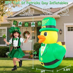 5FT St Patricks Inflatables Duck Outdoor Decorations Blow Up Decor - Image 3