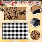 Tinideya 2 Pcs Merry Christmas Layered Doormat Set, 23.6" X 35.4" - Image 2
