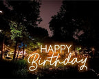 Happy Birthday LED Neon Signs Transparent Acrylic Lights Decor for Wedding Birthday Party Wall Home Bedroom Room Art Decoration with USB Light Modulator 5V - Image 2