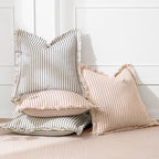 MIULEE Navy Blue Striped Euro Decorative Throw Pillow Covers, 22x22 - Image 4