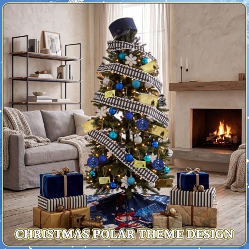 RattanView 99 Pcs Christmas Express Train Theme Tree Decoration Railroad - Image 3