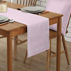Smile Sunflower Pink Table Runner, Burlap Table Runners 120 inches Long,Farmhouse Style Solid Color Table Runner for Wedding Holiday Party Dinner,Dresser Scarf Decor - Image 2