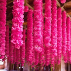 Giegxin 15 Pack 5ft Marigold Garland for Decor, Rose Red - Image 5