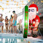 VIHOSE 5.4 ft Christmas Inflatables, Hawaiian Tropical Beach Santa Design - Image 4
