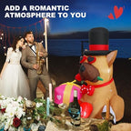5FT Wedding Inflatables Outdoor Decorations, Valentine Blow up Inflatable Dog with Heart for Valentine's Day Wedding Outdoor Decor Yard Decoration - Image 4
