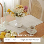 100% Pure French Linen Table Runner (Natural,14x120 Inch) - Image 5