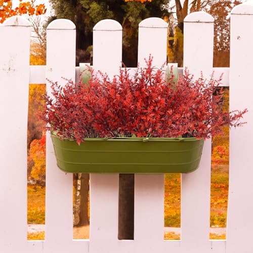 RECUTMS Fake Fall Outdoor Flowers Artificial Lavender Plants,Autumn Decor - Image 5