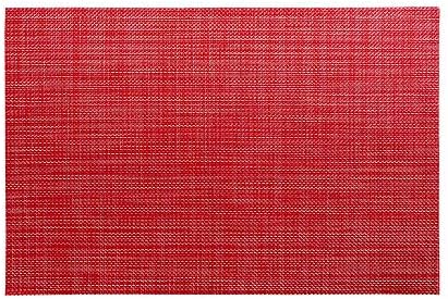 Restaurantware Red Vinyl Woven Placemat, 16 x 12 in, 6 Pack - Image 2