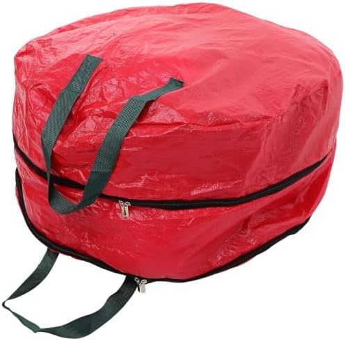Luxshiny Storage Bag Pe Round Organizer Double Layered Christmas Wreath by Luxshiny
