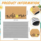 Tinideya 2 Piece Summer Sun Layered Doormat Set for Porch Entryway Decor - Image 2
