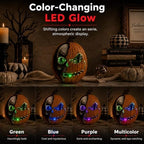 Led Light Up Jack O Lantern, Pumpkin Skull Halloween Decorations for Home - Image 4
