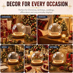 Funtery 6 Pcs 3.15 Inch Christmas Glass Display Dome Cloche Glass Globe - Image 7