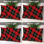 Batmerry Red Abstract Black Celtic Plaid Throw Pillow Covers, Retro Green Scottish Plaid Tartan Decorative Pillow Covers Digital Printing Blended for Couch Bed Invisible Zipper 26X26 in(Set of 2) - Image 7